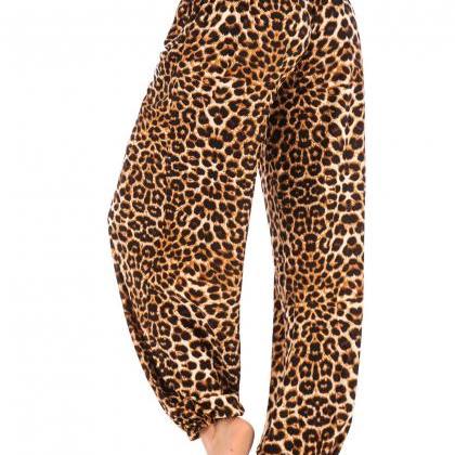 Women Leopard Printed Yoga Pants High Waist Daily..