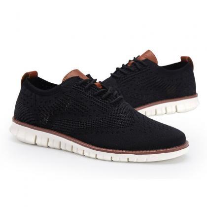 Mens Casual Shoes Knitted Mesh Sports Footwear..